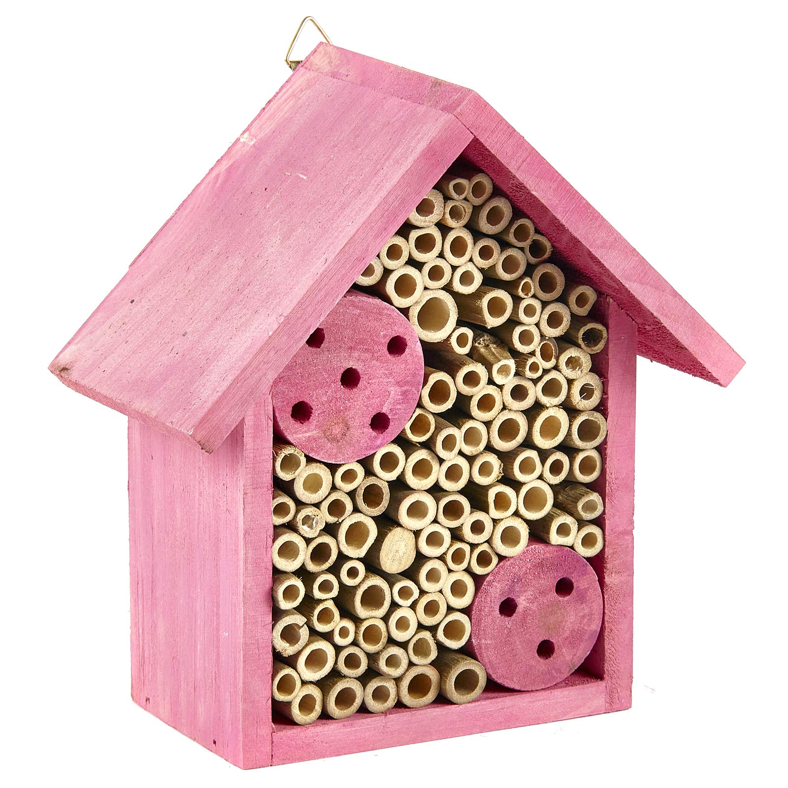 Pink Insect Hotel Home House Bees Bugs and Insects Nesting Box