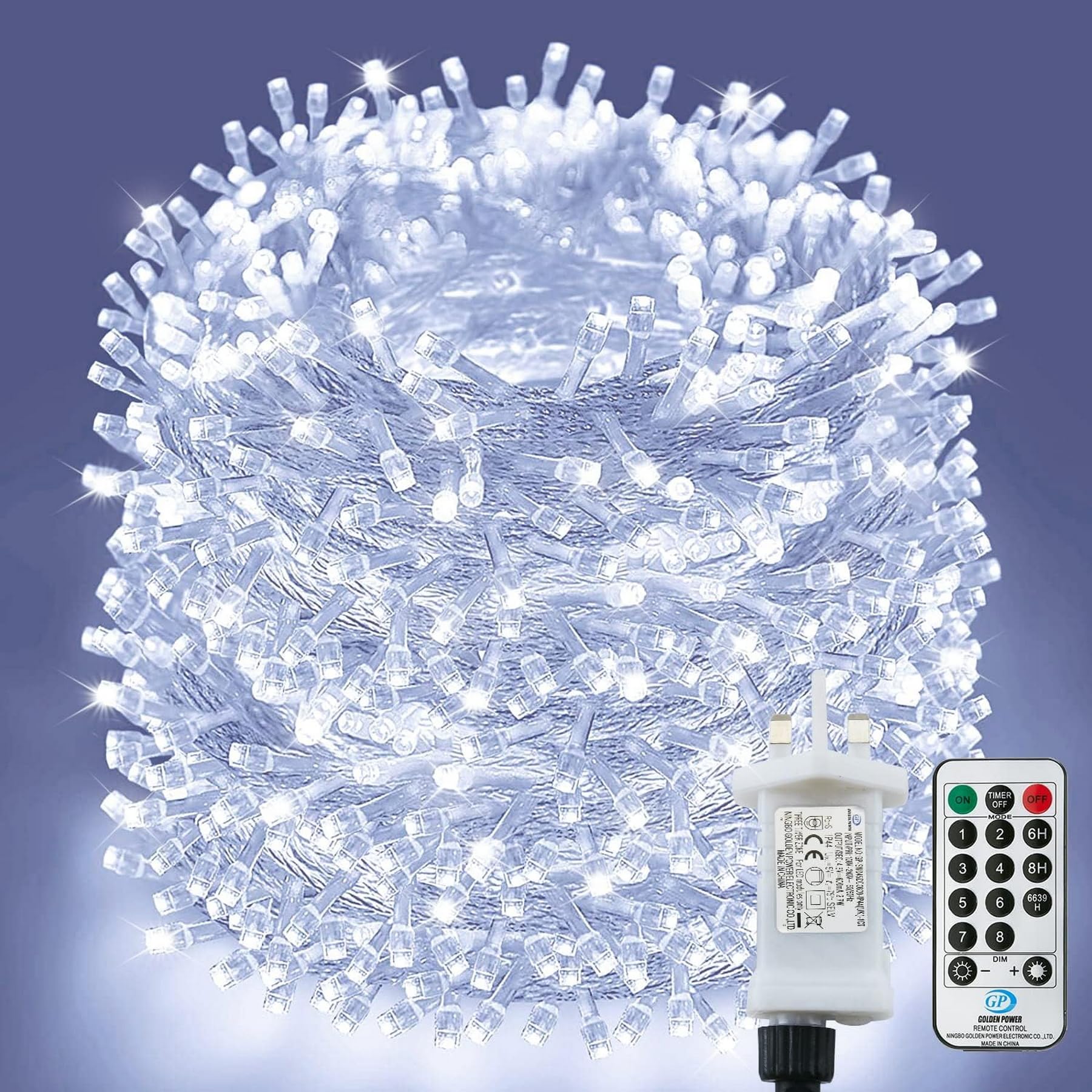 LITYBY Fairy Lights Outdoor Waterproof, 80M 800 LED Christmas Lights Mains Powered Plug in Fairy Lights with Remote/Timer, 8 Modes for Bedroom,Garden,Indoor/Outdoor, Christmas(Cool White)