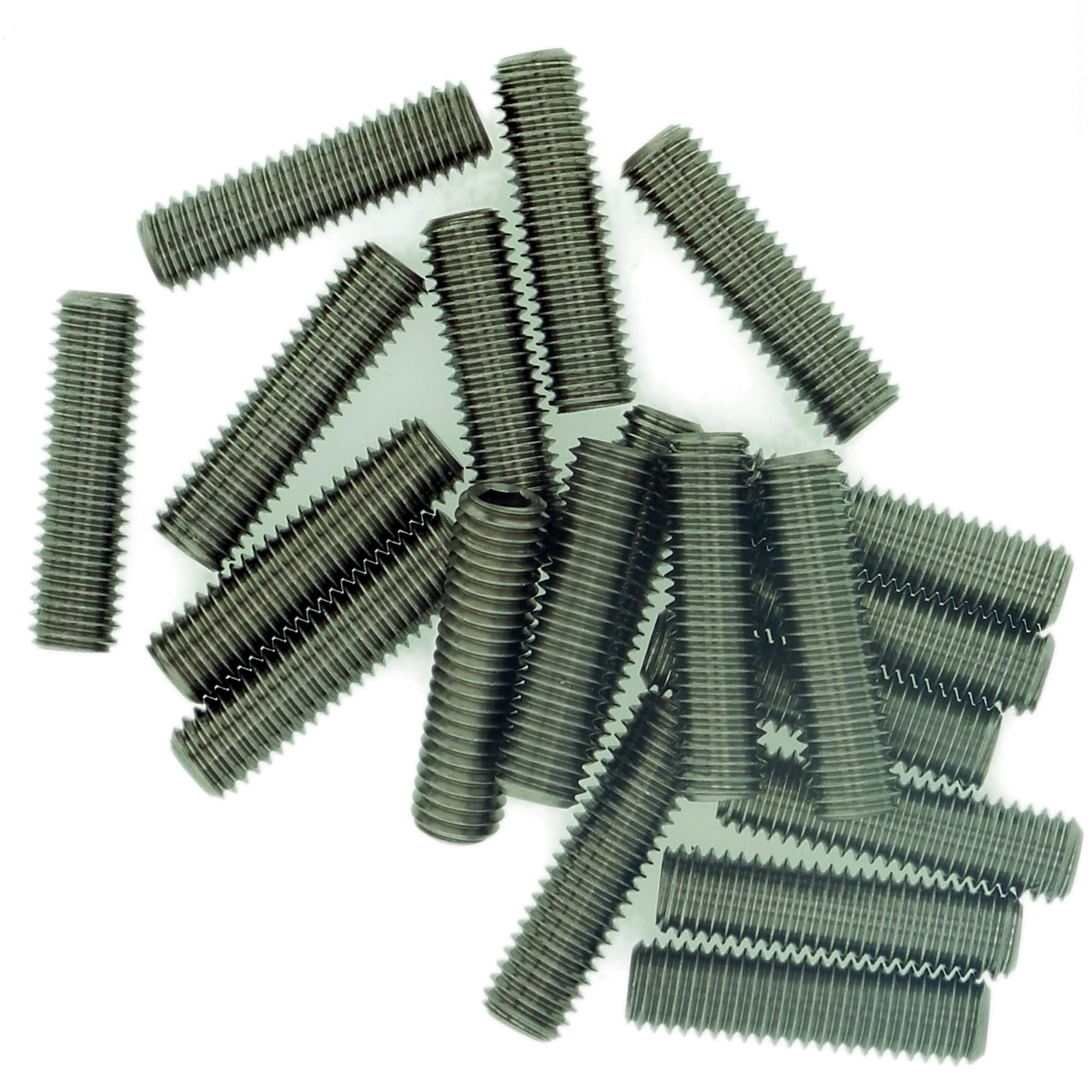 M3 (3mm x 10mm) Hex Socket Grub Screw (Flat Point) - Stainless Steel (A2) (Pack of 20)