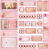 Vtopmart 25 Pcs Drawer Organizer Set 4 Sizes Clear Plastic Trays