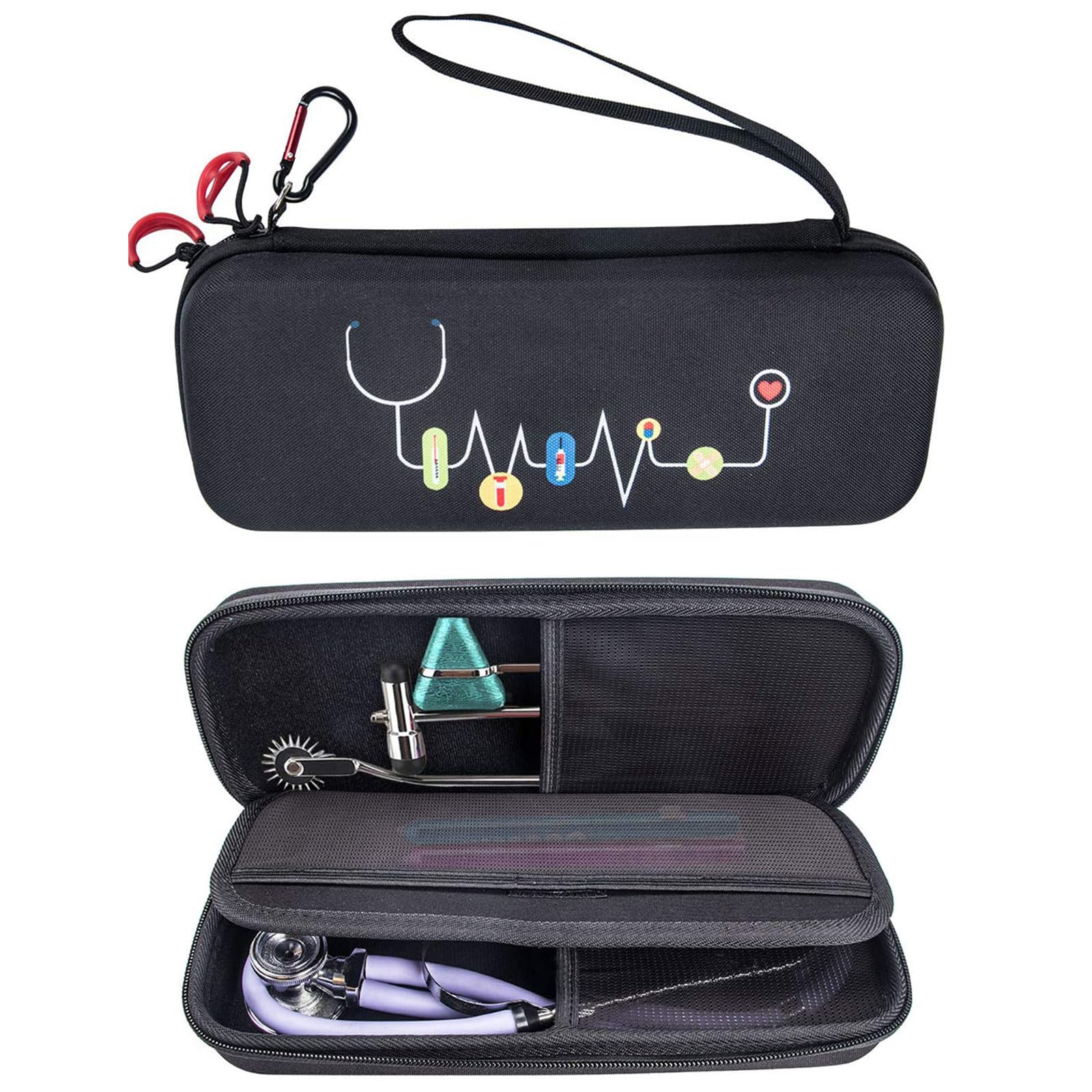 Baomaeyea Stethoscope Case Compatible with 3M Littmann 5803 Classic III Stethoscope Series Travel Bag Omron ADC Dixie EMS Stethoscope Multifunction Fashion Storage Box