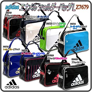 Amazon Adidas アディダス エナメル ショルダーバッグ Lサイズ Z7679 Adidas アディダス スポーツ アウトドア