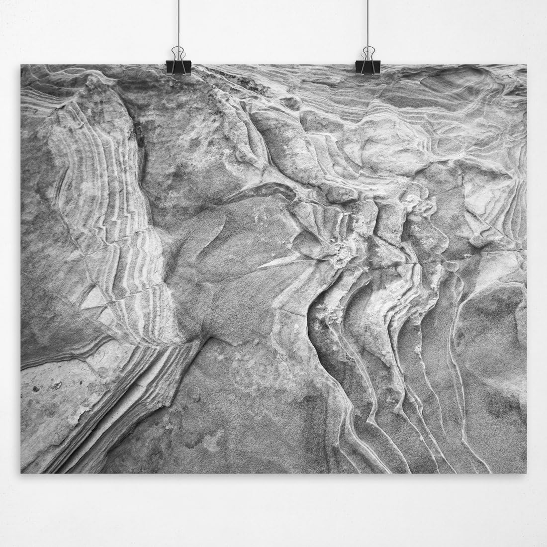 Meaty - Veins Running Through Rock Utah Desert Fine Art Nature Photography Print Black And White