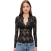 Free People Women's All Day Lace Long Sleeve Blouse