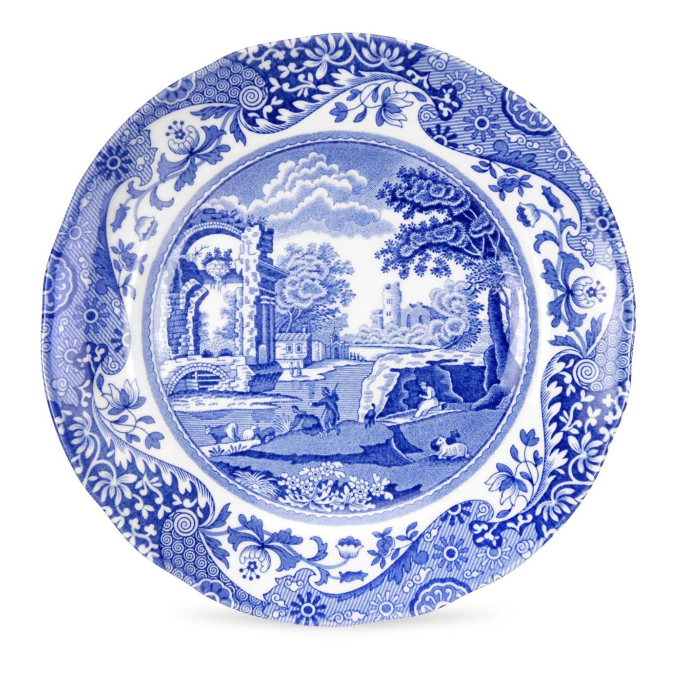Spode BLI0160 Italian Bread and Butter Plate, Ceramic, Blue, White 1532474
