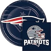 Trendware New England Patriots Paper Plate and Napkin Party Kit, 72 ct