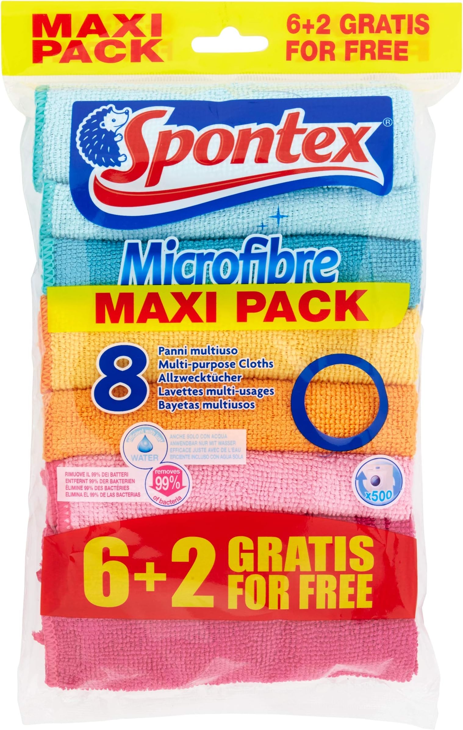 Spontex Microfibre 6+2