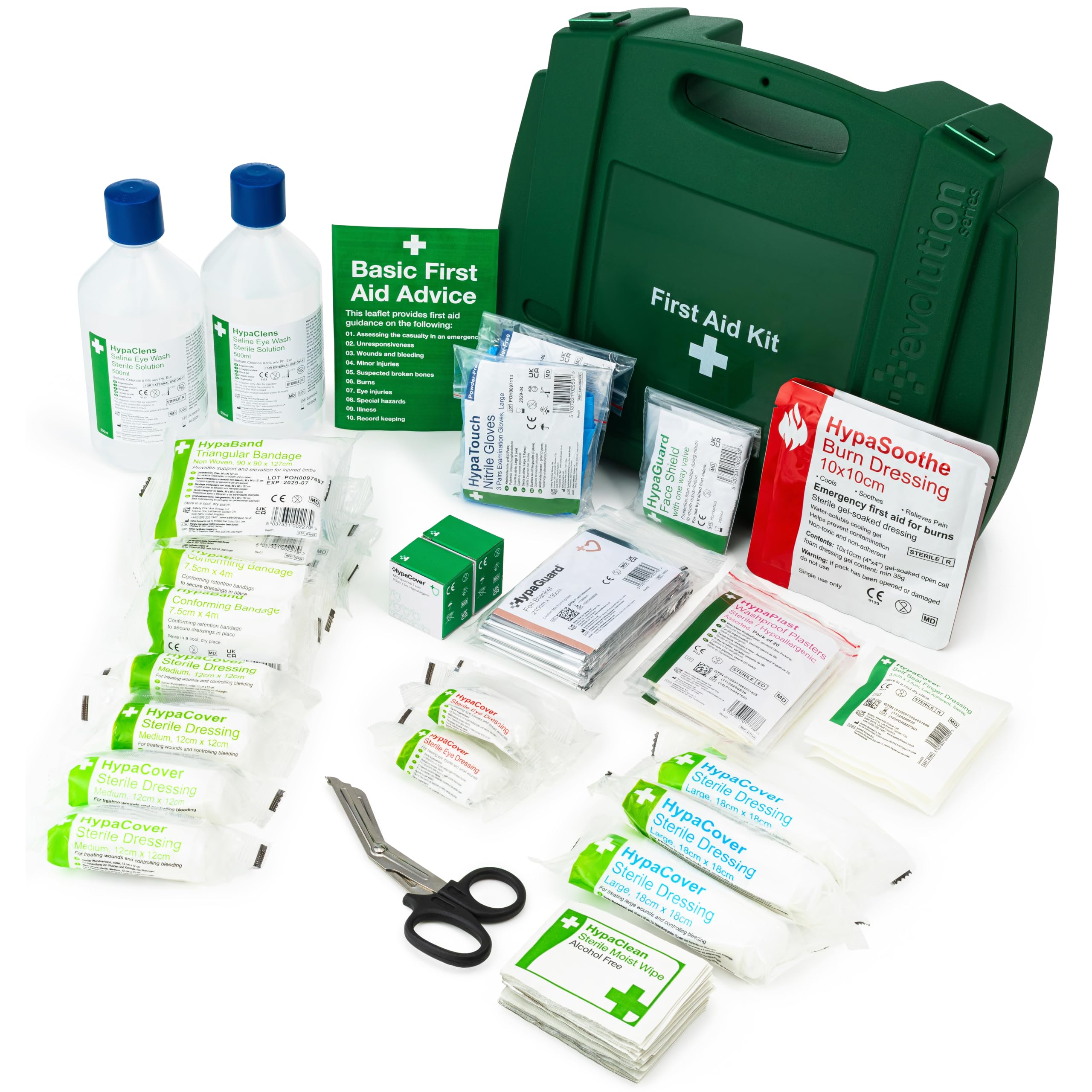 Safety First Aid Group K303WMD Evolution BS 8599 Compliant First Aid and Eyewash Kit Medium Fully Stocked