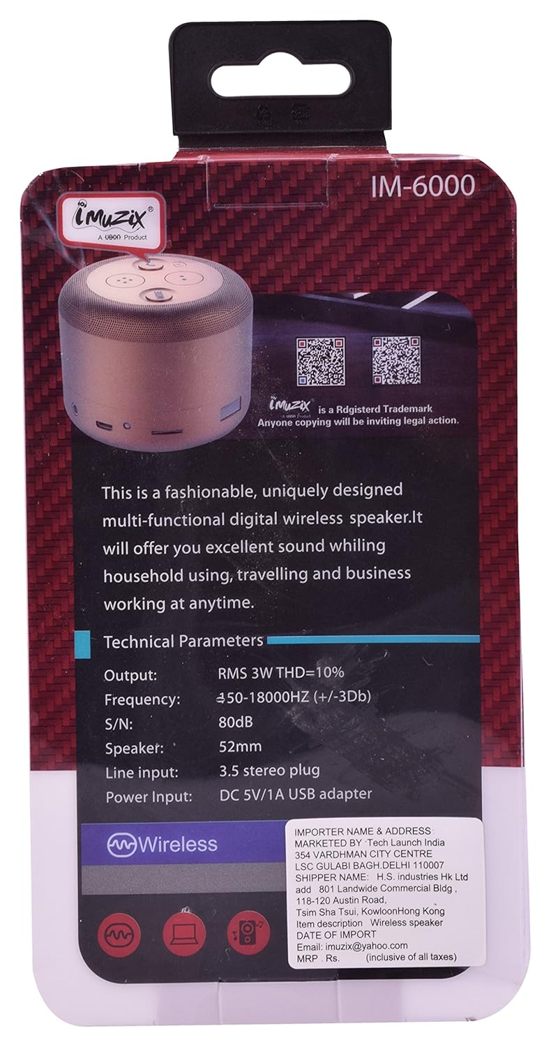 imuzix bluetooth speaker