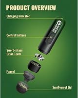 KactusKutter K1 Electric Herb Grinder Midnight Emerald Portable Battery Powered view 3
