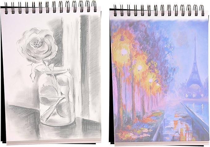 Bellofy 100 Sheet Sketchpad Artist Pro Watercolor Acrylic Art Pad For Sketching Ink Sketch Book Coloring Notebook 98 Ib160 Gm2 9 X 12 In