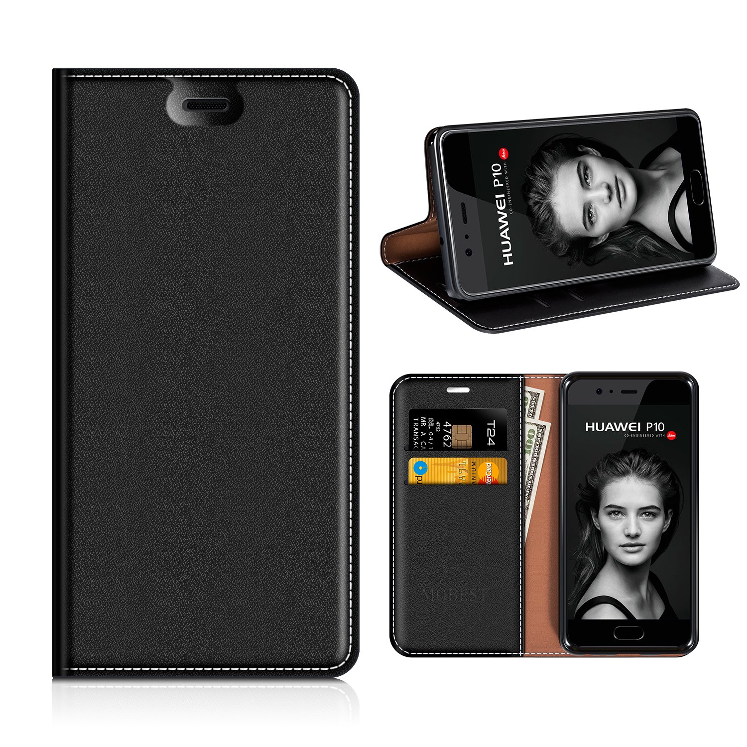 Funda Huawei P Mobest Funda Cuero Huawei P Funda Cartera Huawei P