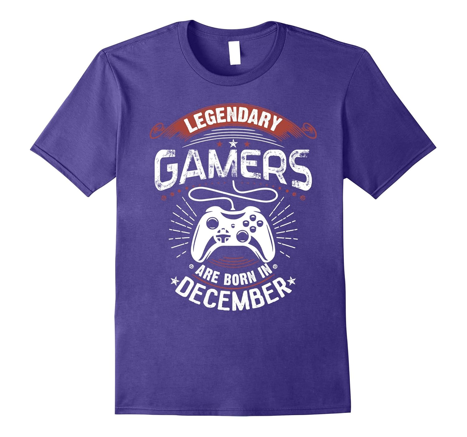 Legendary Gamers Are Born In December Birthday T-Shirt-Rose