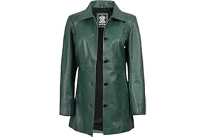 Decrum Leather Coats for Women - Casual Fashion Real Lambskin Womens Leather Car Coat