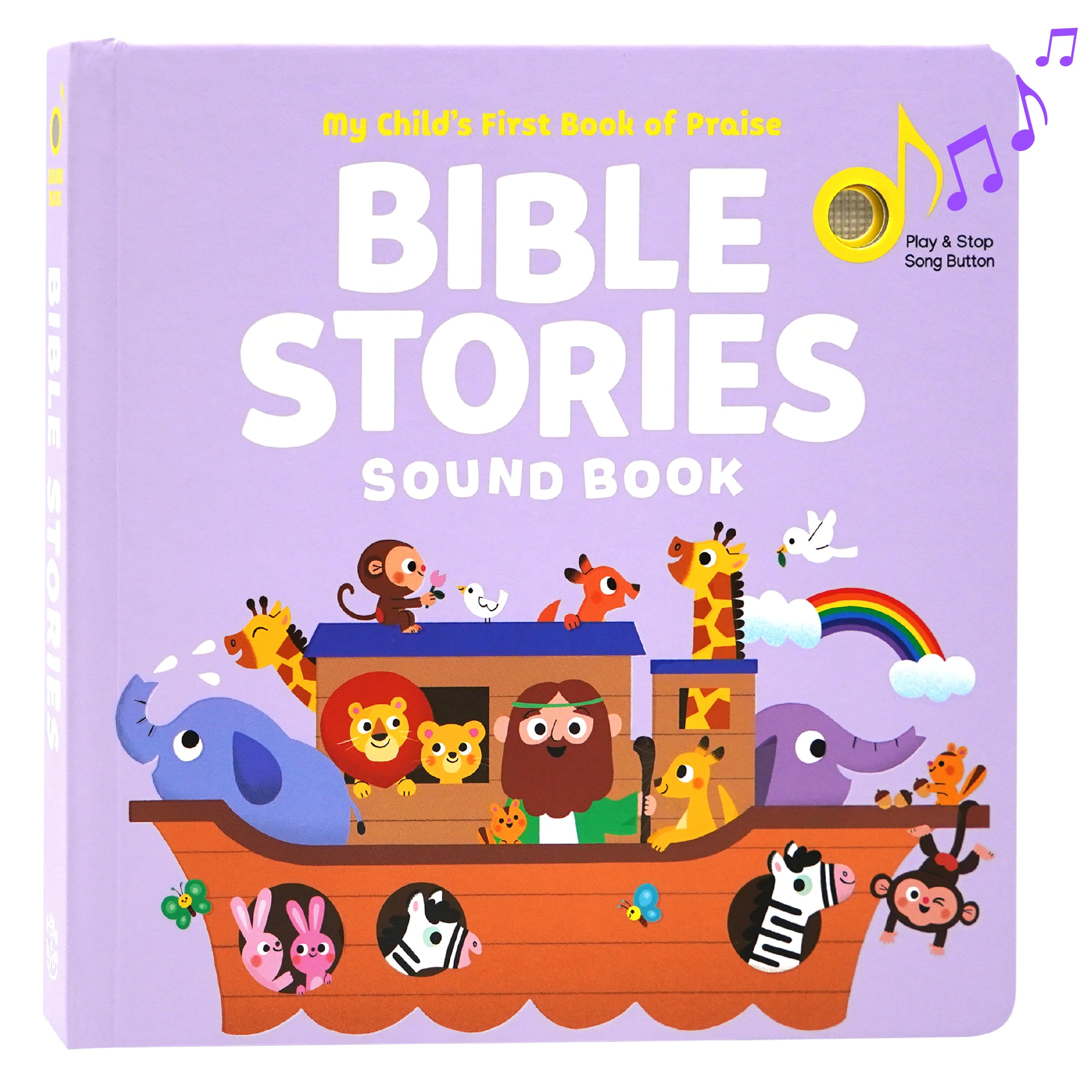 Bible Stories Christian Sound Books for Kids - 6 Bible Songs for Toddlers – Christian Easter Gifts for Kids, Baby Books & Toys for Kids - Easter Basket Essentials, Baptism, Christening Baby Gifts