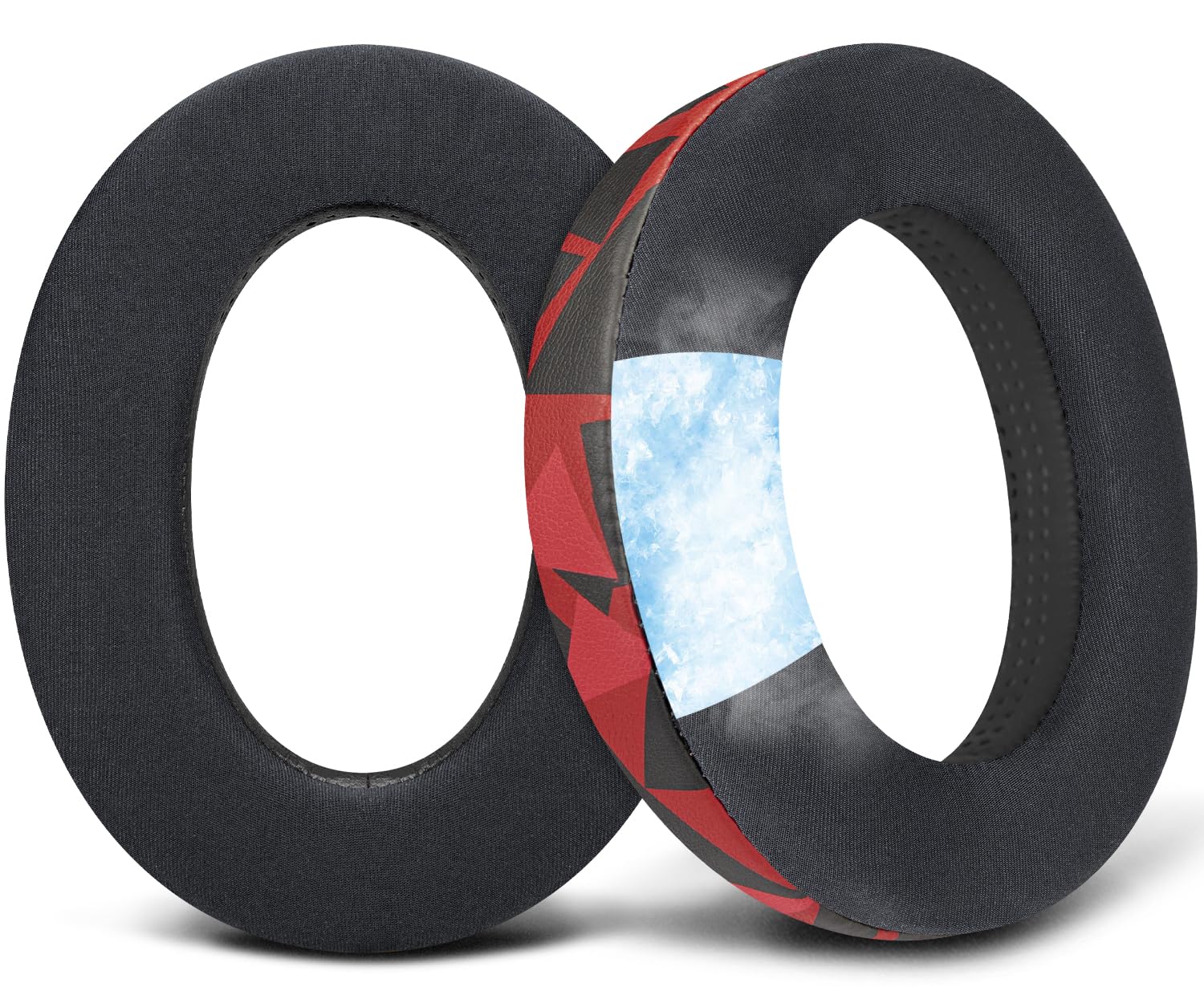 SOULWIT Cooling Gel Ear Pads for Sennheiser HD599/HD598/SE/CS/SR/HD595/HD569/HD560S/Game Zero/G4ME Zero, Earpads Cushions for PC37X/PC38X/PC350/PXC350/PXE350/PC360/HD380/HD380-Pro - Red Storm