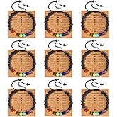 Giovanchi Lava Rock Chakra Bracelets for Women Natural Healing Stones Yoga Stretch Elastic Crystal Healing Bracelet for Women Spiritual Bracelets for Woman Meditation Relax Anxiety