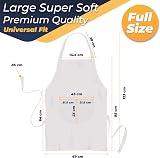 Discounted Cleaning Supplies Blue Chef Apron 37x27 Double Pockets Cotton view 8