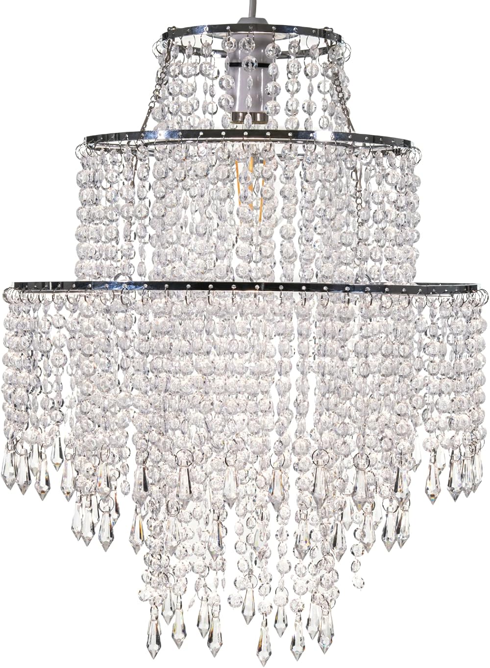 Giggi 3-Tier Clear Chandelier Light Shade 32cm Dia 42cm H