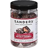 Sanders Dark Chocolate Sea Salt Caramels - 18 oz Tub