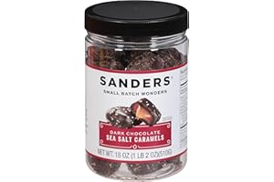 Sanders Dark Chocolate Sea Salt Caramels - 18 oz Tub
