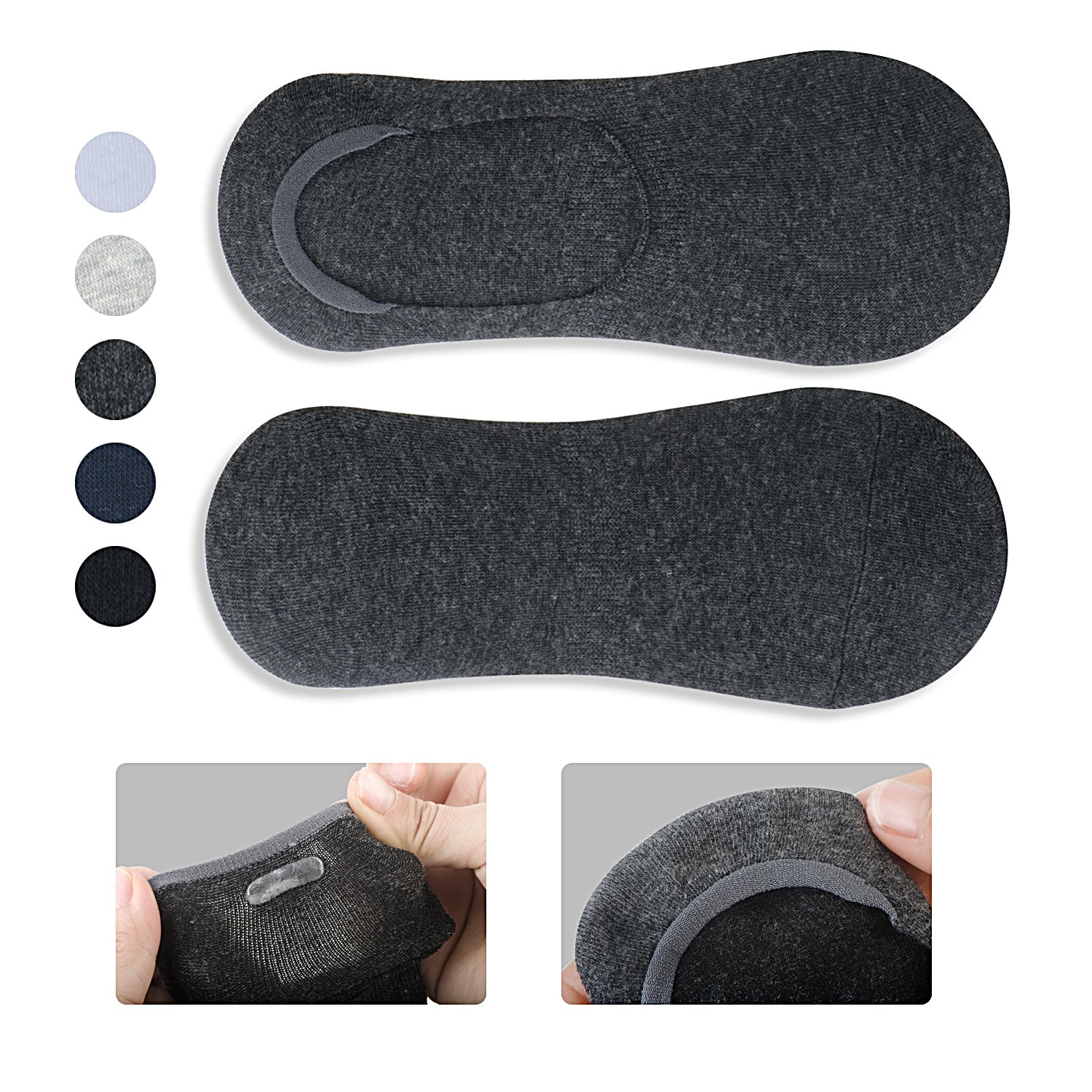 Women\'s Low Ankle Casual Socks No Show Breathable Socks 5-6 Pairs Comfortable Cotton Socks(Plain-short)