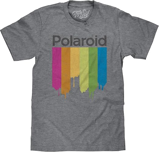 Amazon Tee Luv Polaroid シャツ ダメージ加工 ポラロイドカメラロゴtシャツ グラファイトスノーヘザー Us サイズ Xx Large カラー グレー Tシャツ カットソー 通販
