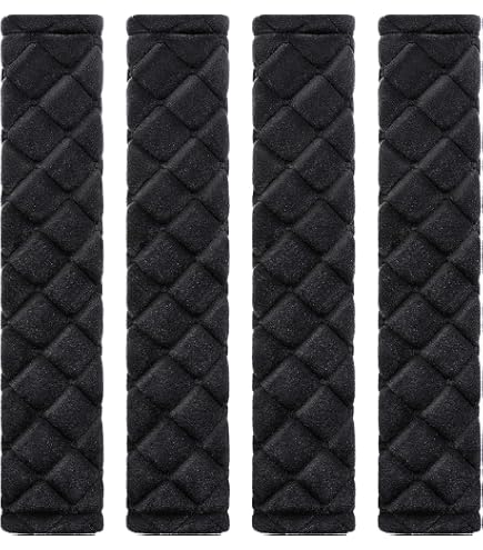 Par De Almohadillas Para Cinturón De Seguridad Ford F-150 - Bordadas, Negro Con Blanco