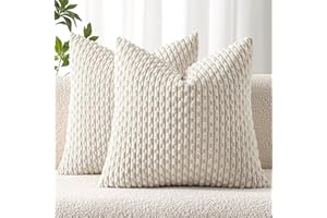 MIULEE Throw Pillow Covers Soft Corduroy Decorative Set of 2 Boho Striped Cushion Pillow Covers Pillowcases Farmhouse Home De