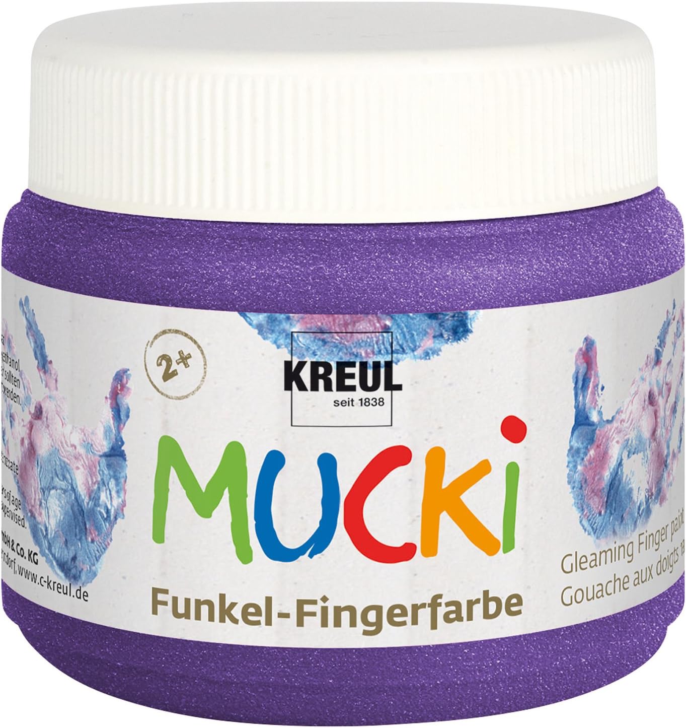 Mucki Finger Paint, Metallic Lilac, 1.08 l (Pack of 1)