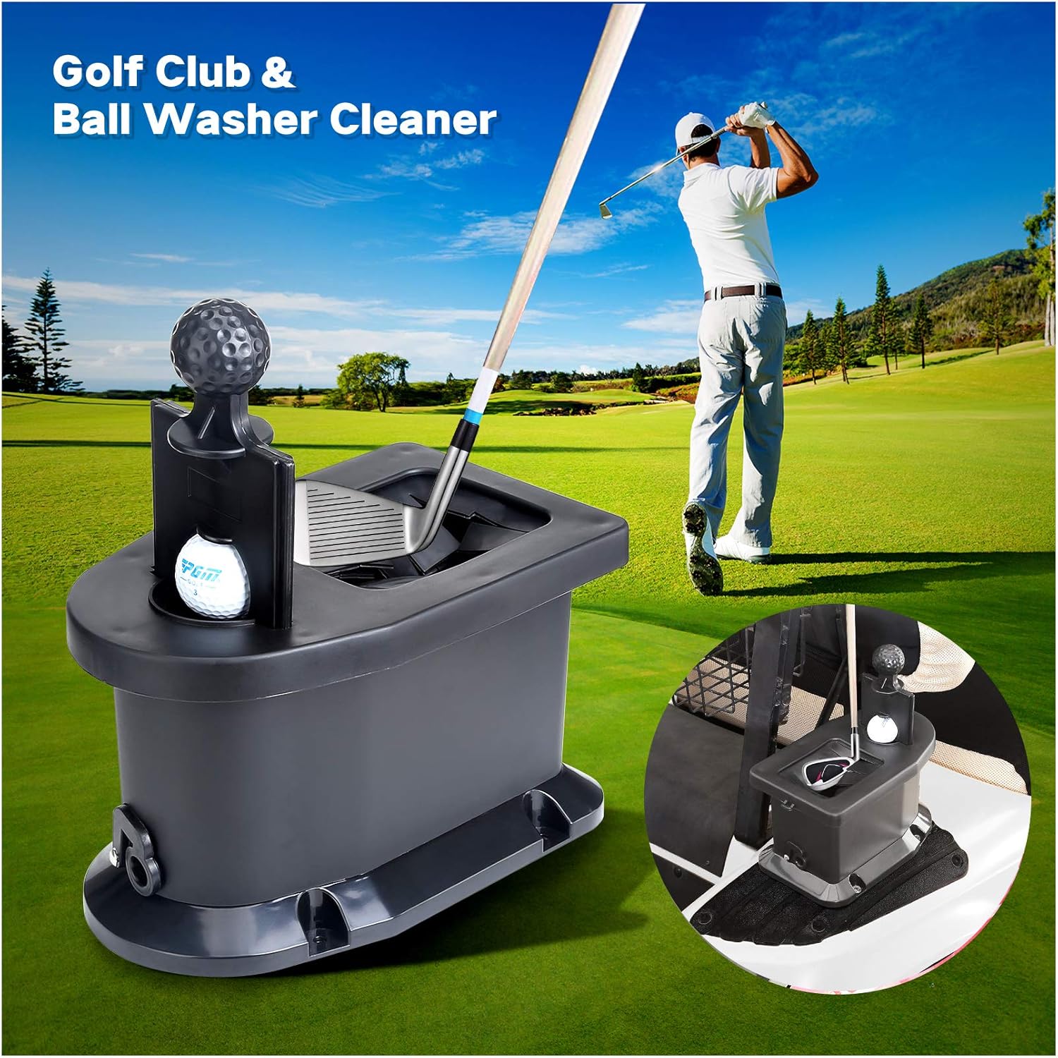 10L0L Universal Golf Ball Washer and Club Head Cleaner for