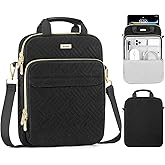 MoKo 9-11 Inch Puffer Tablet Sleeve Bag for 11 Inch New iPad Pro M4 & iPad Air M2 2024, iPad 10th Gen 10.9, iPad Air 5/4th 10.9, 360° Edge Protection Puffy Bag with Handle & Shoulder Strap, Black
