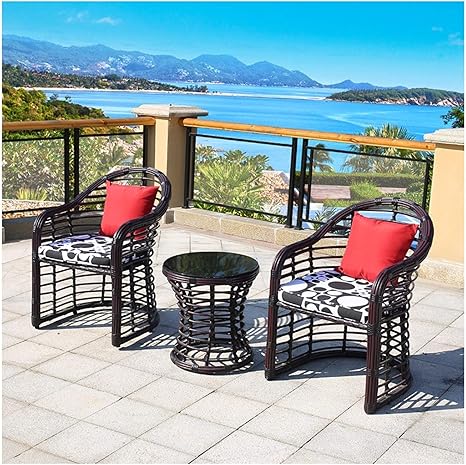 Amazon Co Jp アウトドア家具完全なテラステーブルとチャイ 屋外ガーデンプールサイドのためのパティオ家具庭のテーブルと椅子の椅子 テーブル付きの屋外ガーデン家具セット Color A ホーム キッチン