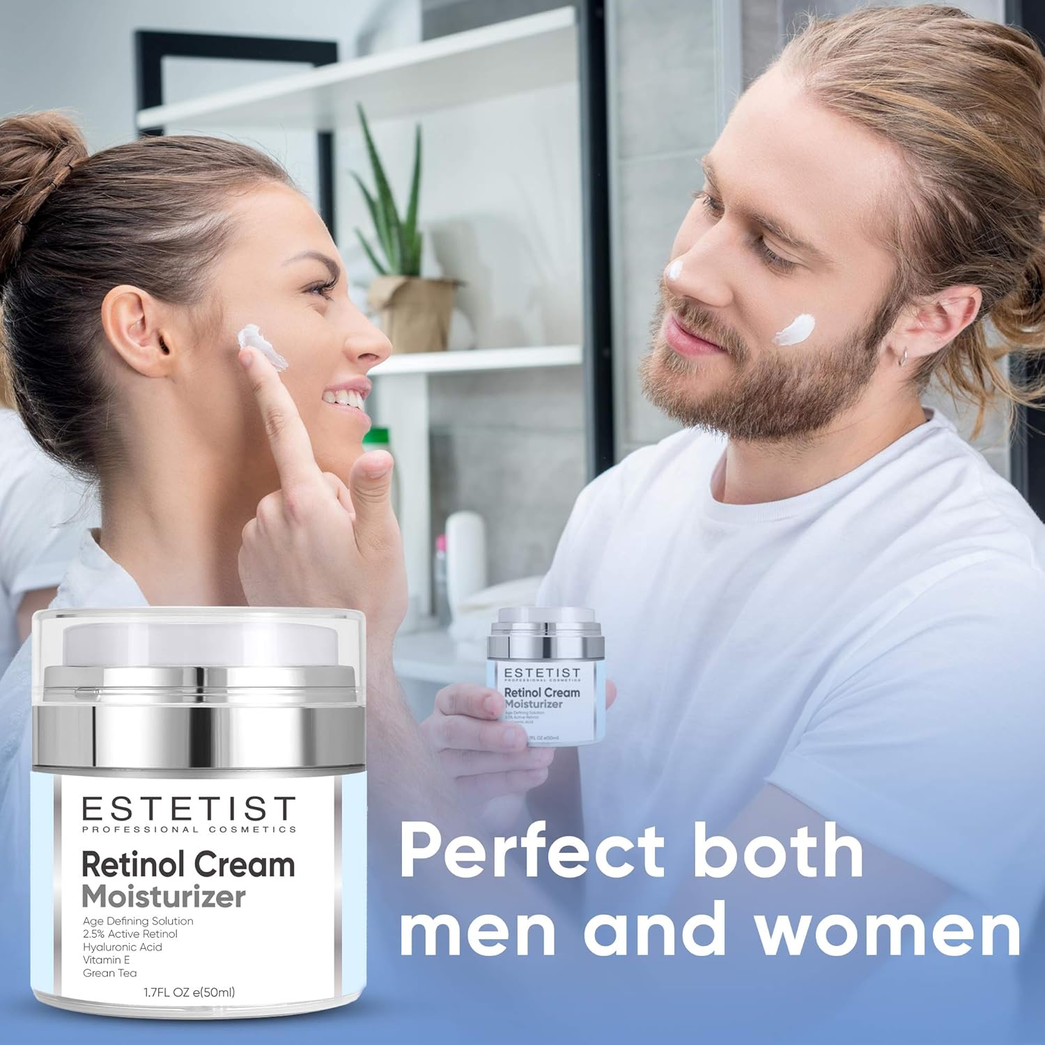 Face Moisturizer Retinol Cream for Day & Night with Hyaluronic Acid - Best Facial Age Defying Solution for Anti Aging, Wrinkles & Fine Lines to Restore Elasticity With SPF: Beauty