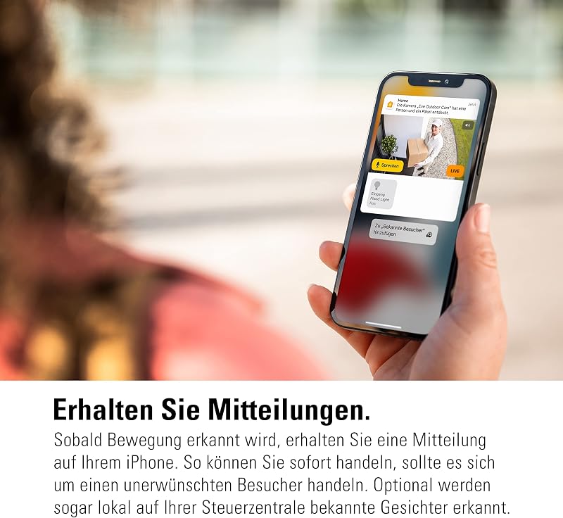 Outdoor Cam (Apple Home) 2er-Pack – Smarte Außenkamera mit Flutlicht