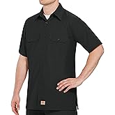 Red Kap Mens Industrial Work Shirt, Regular Fit, Short Sleeve