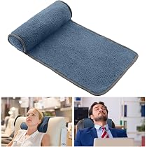 Coussin De Nuque Réglable Weysat - Polaire Douce Antidérapante - Pour Canapé, Bureau, Voyage - Gris Foncé
