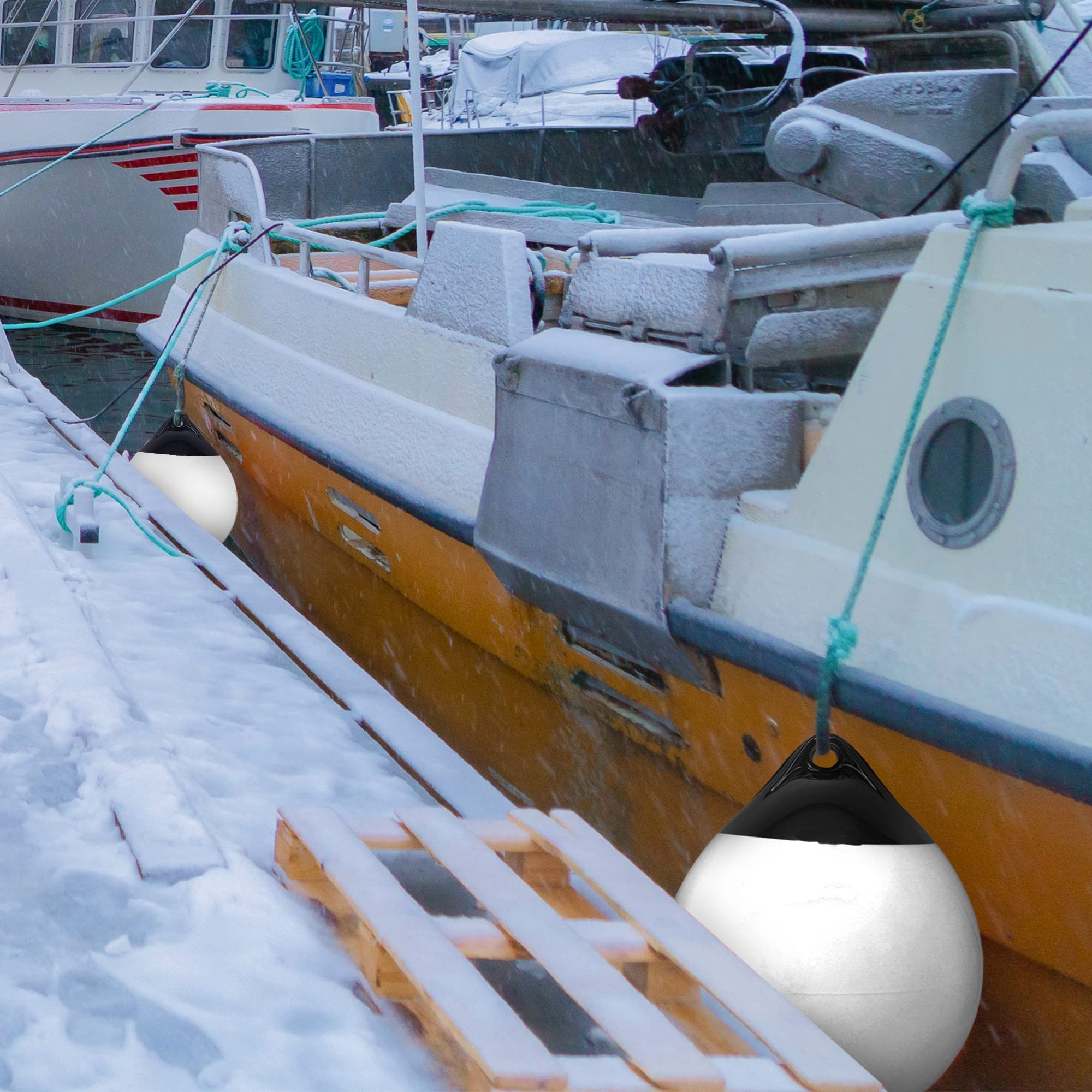 YLVERX Pair Of Boat Mooring Buoys, Marine Grade Inflatable Vinyl - View #10
