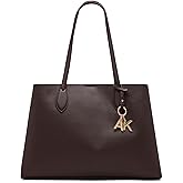 Anne Klein Women's Bonded Double Compartment Tote With Charm