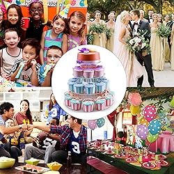 Actororp 2 Sets of 4 Tier Cupcake Stand Acrylic
