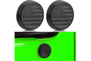 LIUCOCOTOS 2-Pack Magnetic Keyhole Covers for Jeep Wrangler JL (2018-2025) & Gladiator JT, American Flag Design, Easy Installation, Durable & Weatherproof, Front & Rear Protection