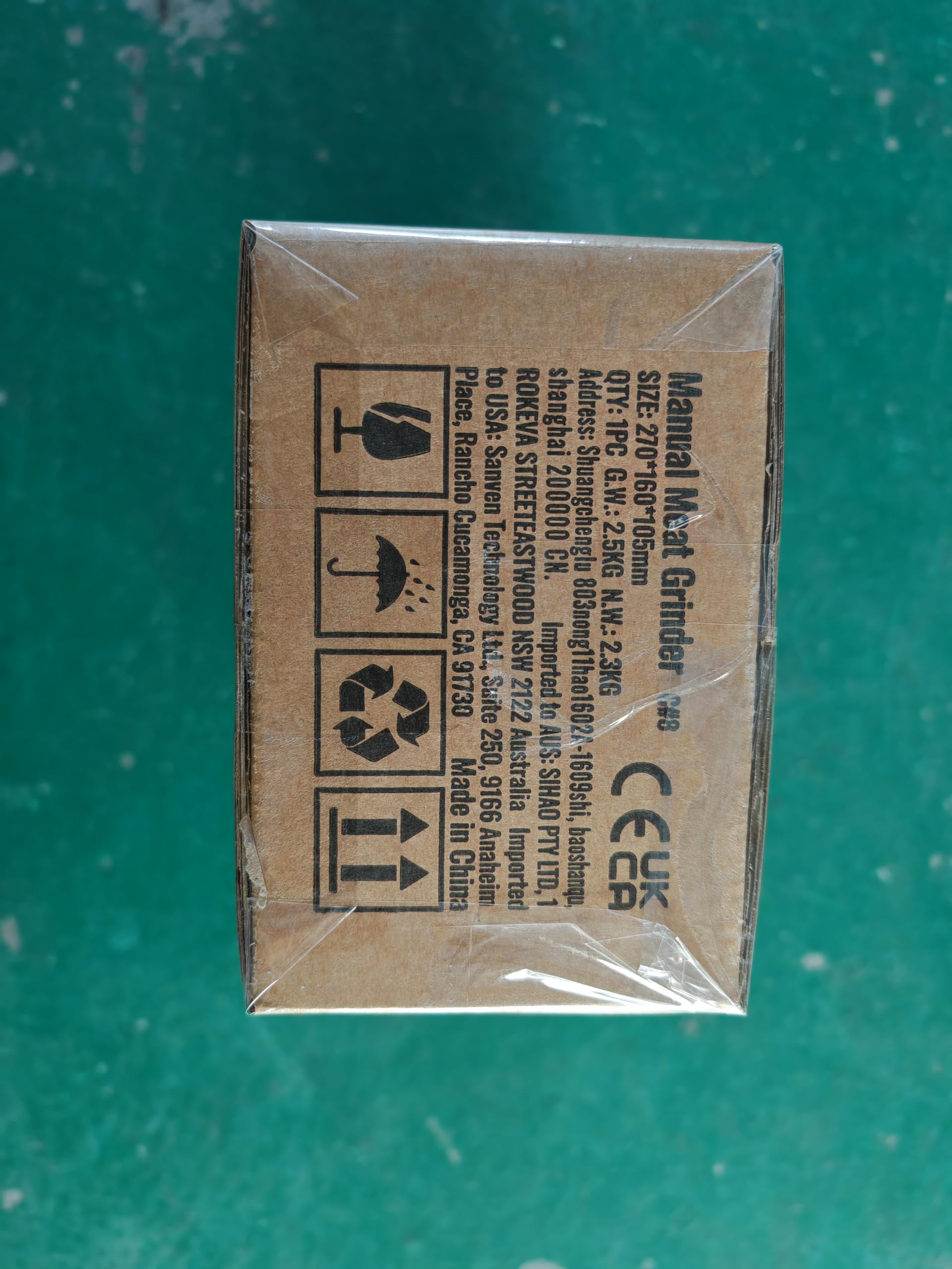 VEVOR Manual Meat Grinder, Heavy Duty Cast Iron Hand Meat Grinder with Steel Table Clamp, Meat Mincer Sausage Maker with 1 Cutting Blade, 2 Cutting Plates, 3 Sausage Tubes for Beef Pepper Mushroom