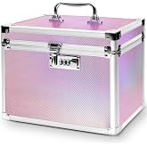 Trotianingyu Medication Combination Lock Boxes with Code Colorful Aurora | Medicine Lockbox for Personal Items Non-slip Rubber 10 x 7.25 x 7.75 Inches