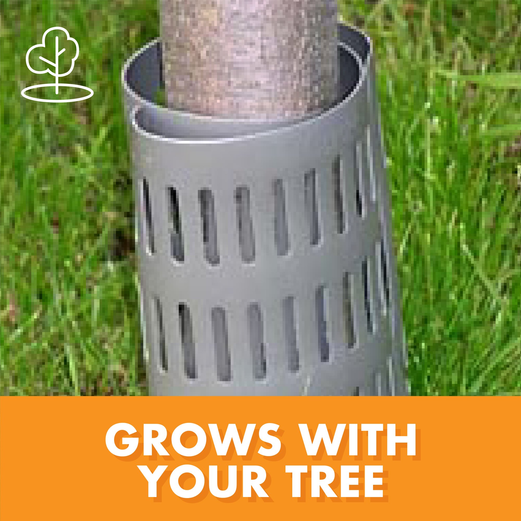 Dimex EasyFlex Plastic Tree Trunk Protectors, 12 Count, Grey (113112C