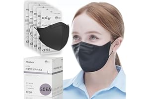 MAMISON 50 Packs, Made in KOREA Premium KF94 Fine Dust Protection Individually Packaged Face Mask
