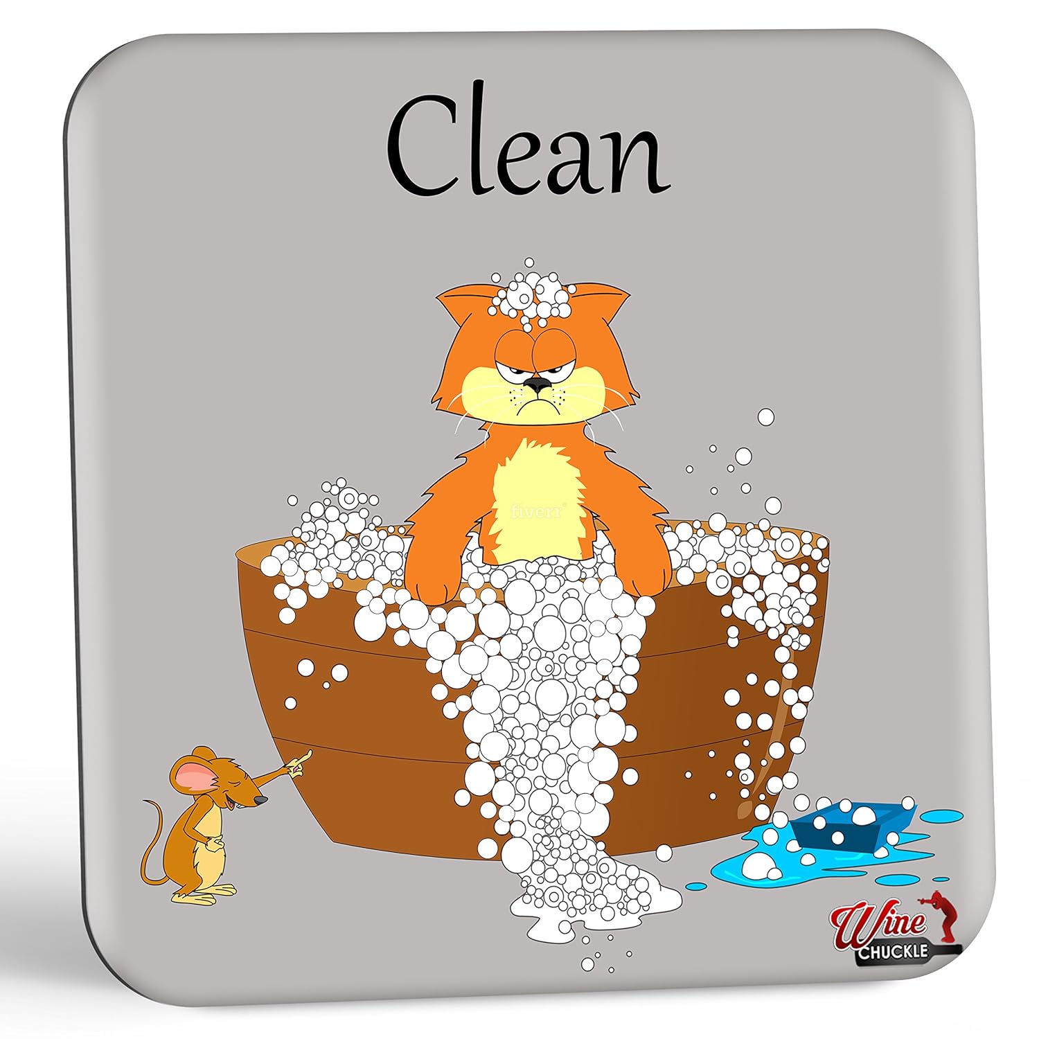 Dish Kitty Clean Dirty Dishwasher Sign A Fun Stylish Clean