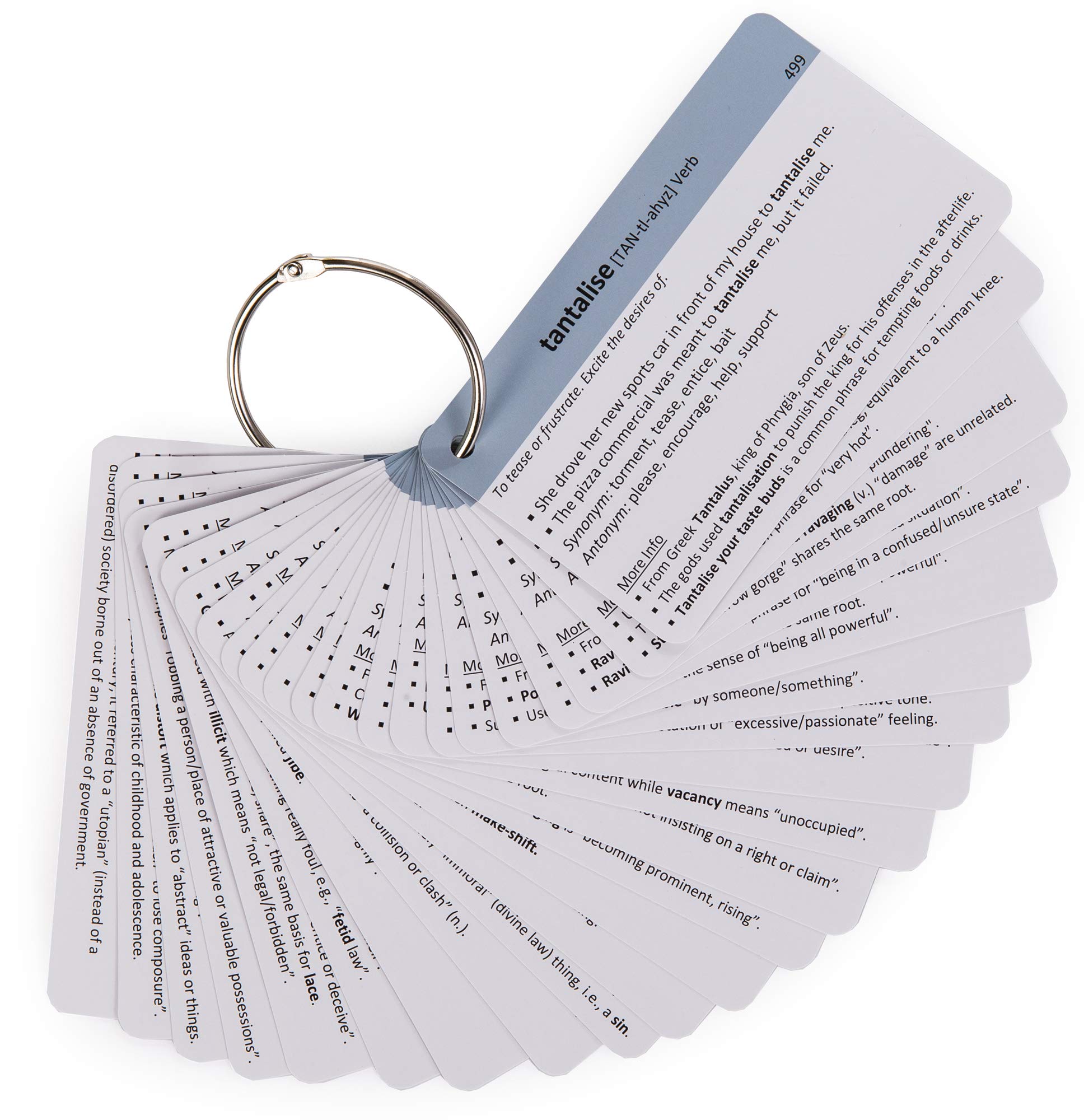 550 Key Words with Synonyms, Antonyms, Roots, Usage and Pronunciation - 11 Plus Core Vocabulary Flash Cards