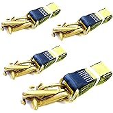 GRIPON (Pack of 4) 2 inch Auto Tie Down Strap with G70 RTJ Cluster Hook - 8 ft. Length
