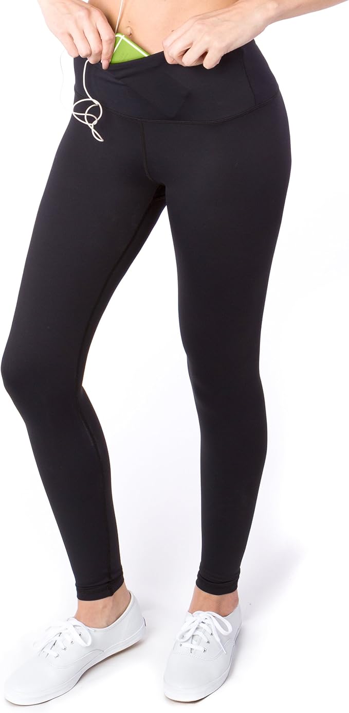 Sport-it Womens High Waisted Yoga Pants with Pockets, Workout Running Leggings Tummy Control, Athletic High Waist Tights