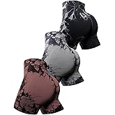 OVESPORT Workout Shorts for Women Scrunch Butt Lifting High Waisted Yoga Gym Seamless Booty Biker Shorts